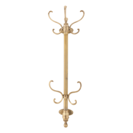 Grand porte manteau perroquet en laiton doré
