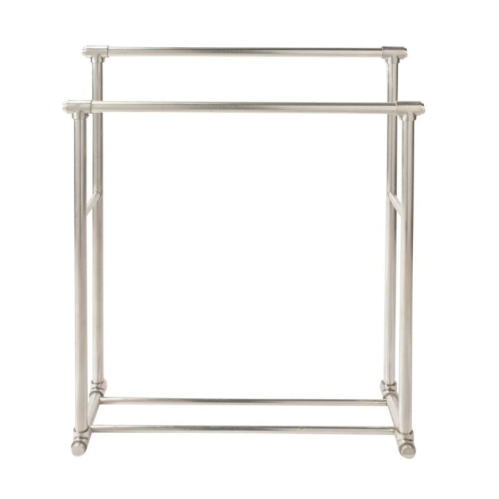 Porte serviette en laiton finition argent vieilli