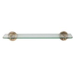 Etagère en verre et fixation en laiton, vintage Signature