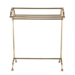 Porte serviette sur pieds en laiton doré