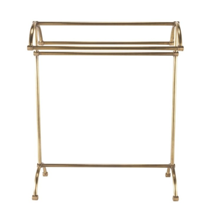 Porte serviette sur pieds en laiton doré