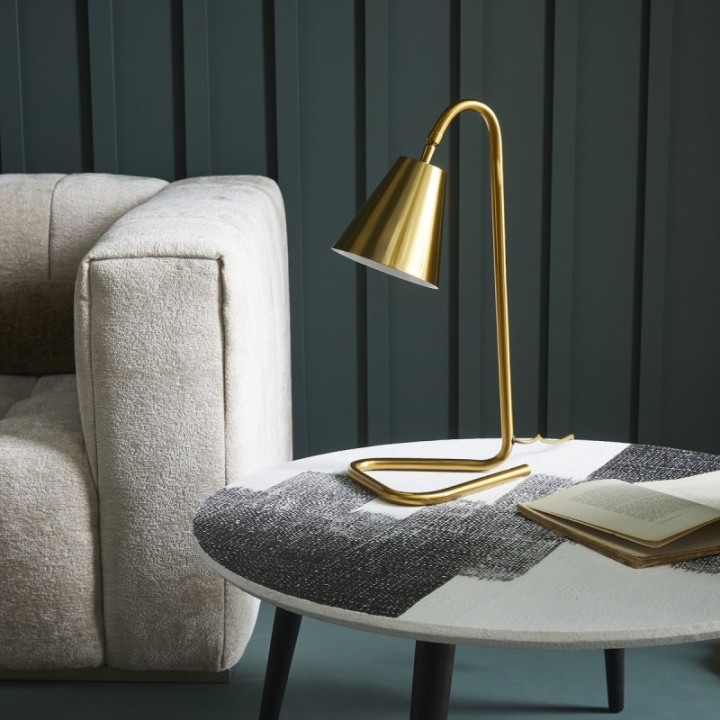 Lampe de bureau en métal finition laiton JACQUES