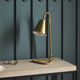 Lampe de bureau en métal finition laiton JACQUES