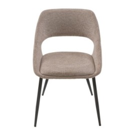 Chaise Elodie taupe lot de 6pcs