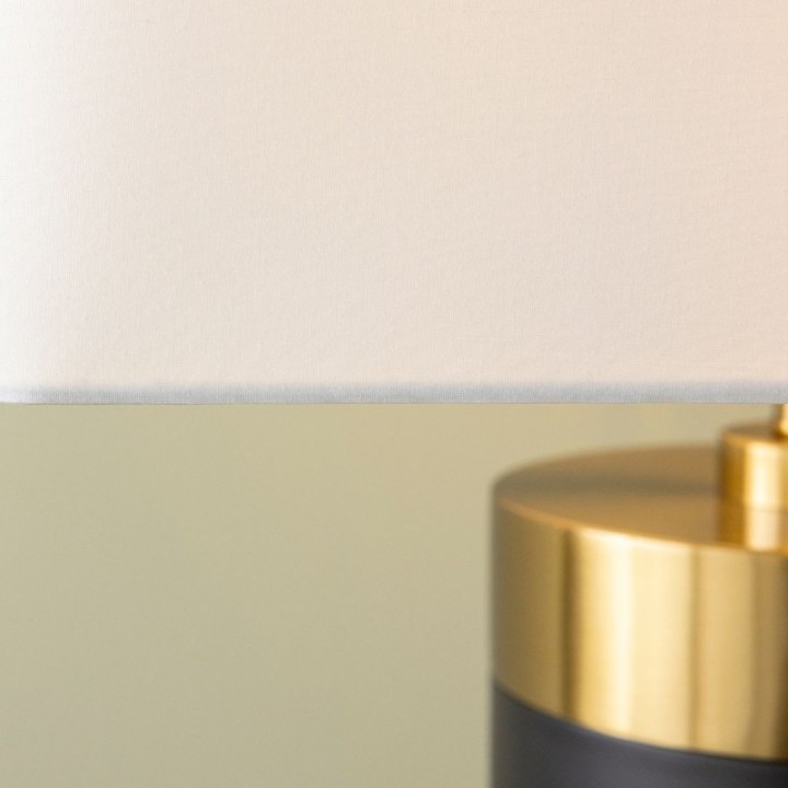 Lampe sur pied en métal noir et finition laiton doré VENDOME