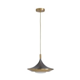Lustre en métal noir et finition laiton doré ORION