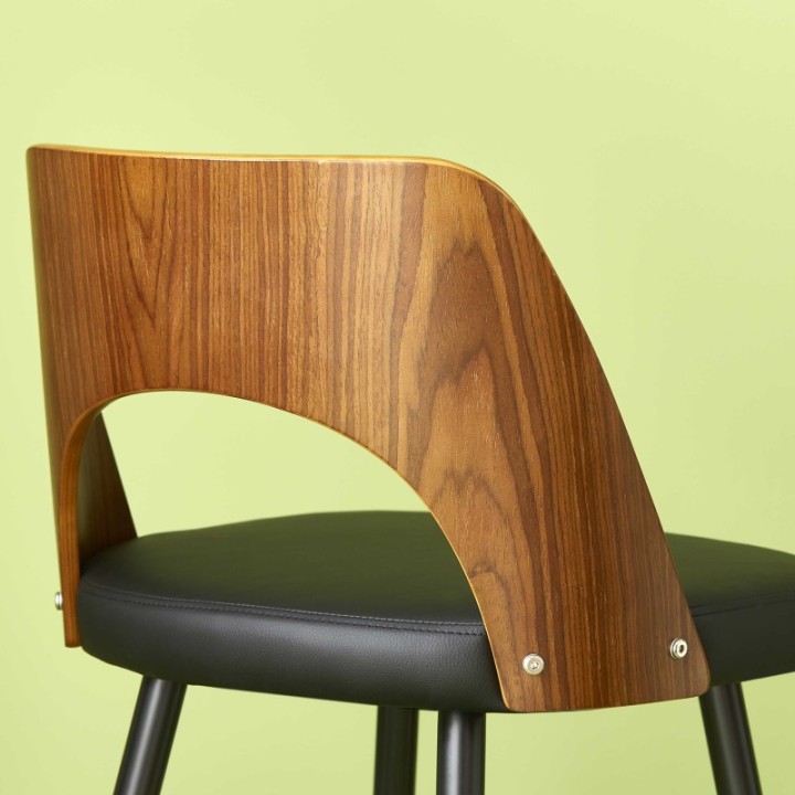 Chaise de comptoir Austin noir