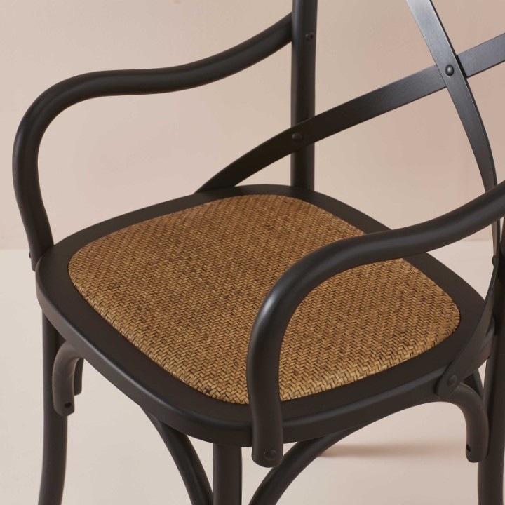 Lot de 2 Chaises Bridge noir BISTROT