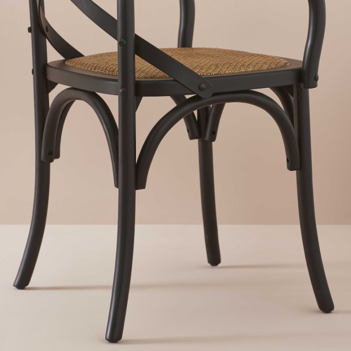 Lot de 2 Chaises Bridge noir BISTROT