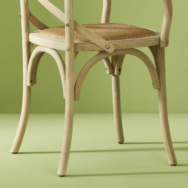 Lot de 2 fauteuils de table chêne oxydé BISTROT