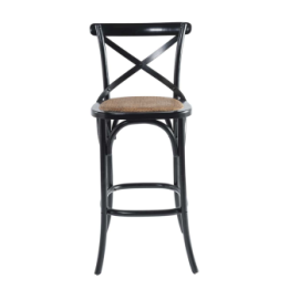 Chaise haute bistrot noir