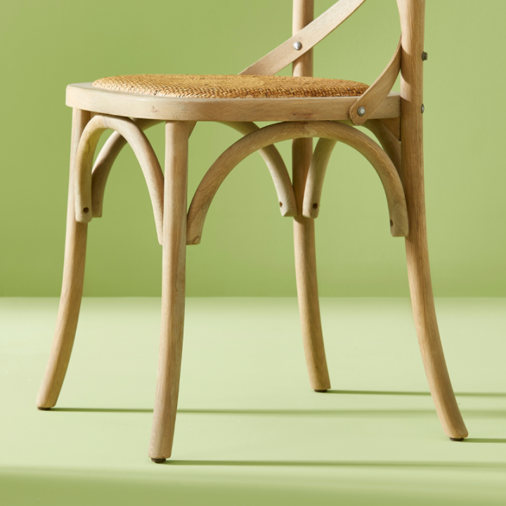 Lot de 2 chaises Bistrot chêne oxydée