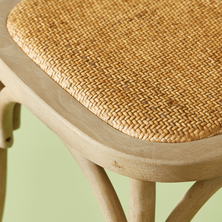 Lot de 2 chaises Bistrot chêne oxydée