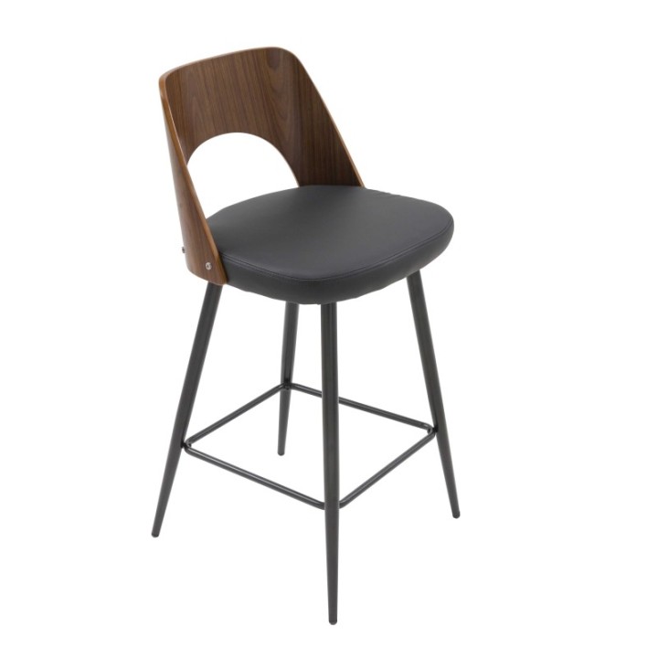 Chaise de comptoir Austin noir