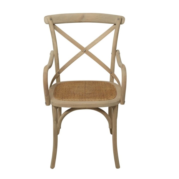 Lot de 2 fauteuils de table chêne oxydé BISTROT