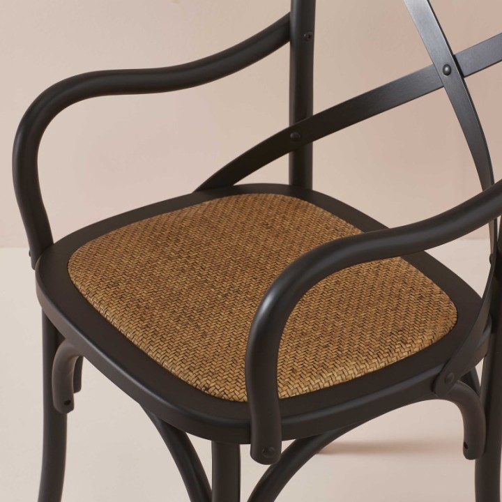 Lot de 2 Chaises Bridge noir BISTROT