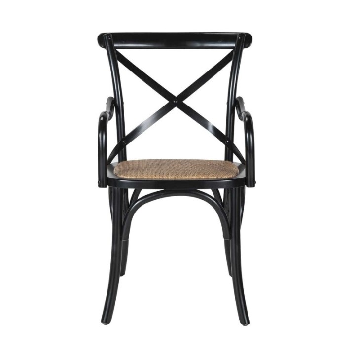 Lot de 2 Chaises Bridge noir BISTROT