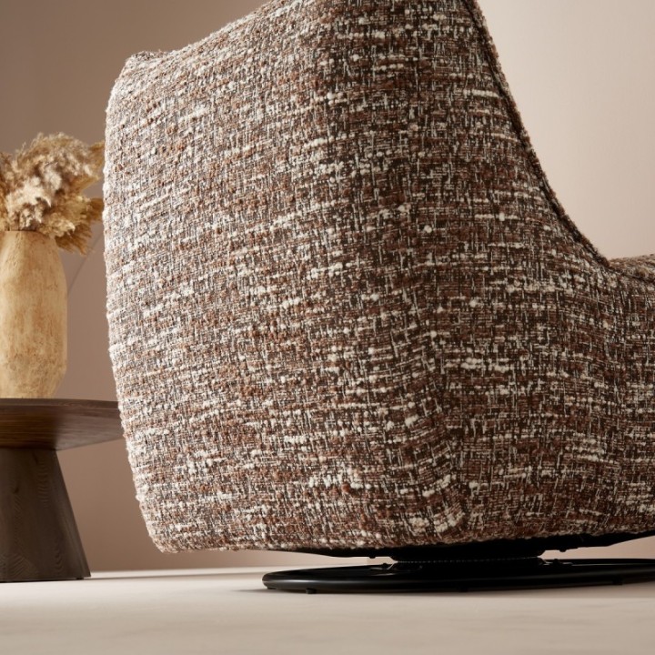 Fauteuil Pivotant en Tissu - LUKE