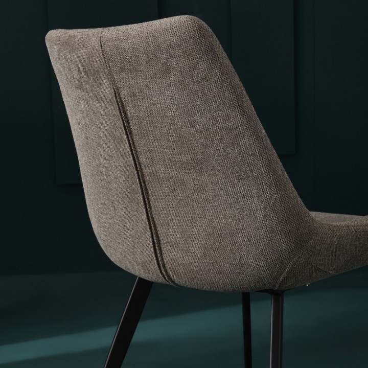 Chaise taupe Colombe lot de 2pcs