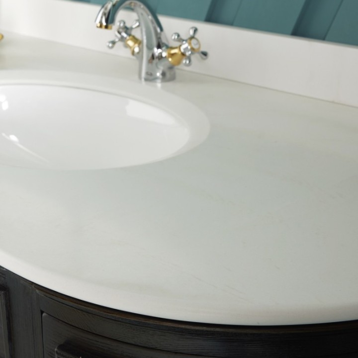 Meuble lavabo simple en bois massif noir HAUSMANN