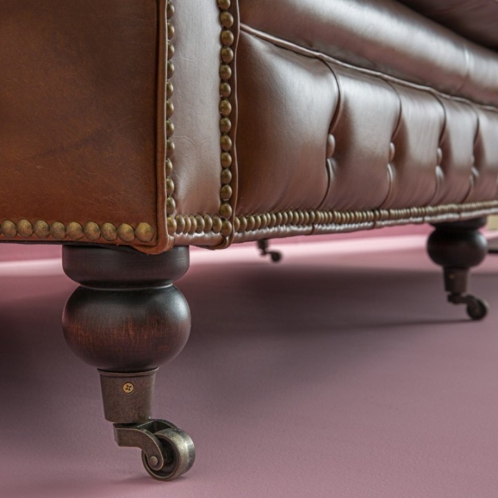 Canapé Chesterfield 3 places (choco)