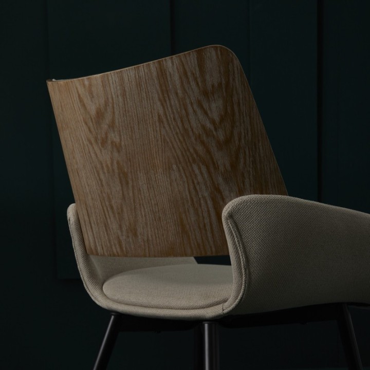 Lot de 2 chaises Hortense beige