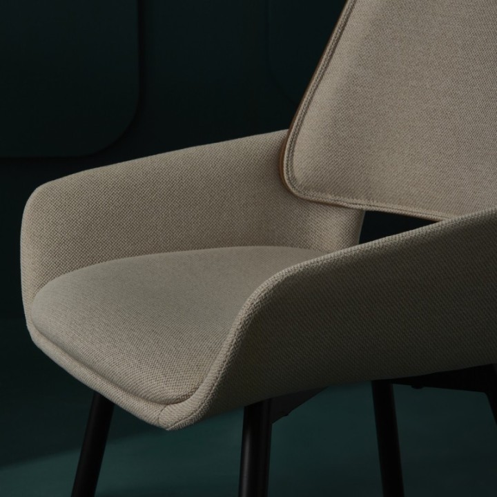 Lot de 2 chaises Hortense beige