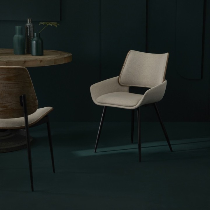 Lot de 2 chaises Hortense beige