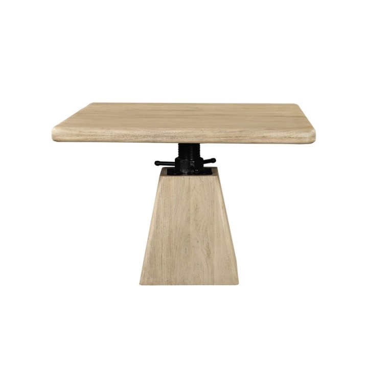 Table en acacia massif modulable en hauteur ARCHIMÈDE
