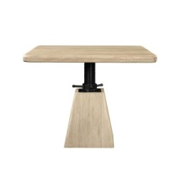 Table en acacia massif modulable en hauteur ARCHIMÈDE