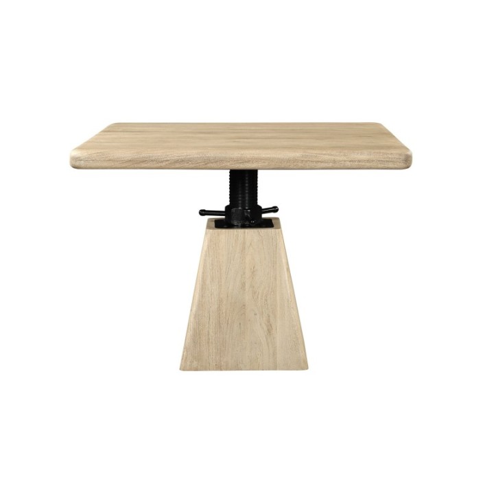 Table en acacia massif modulable en hauteur ARCHIMÈDE