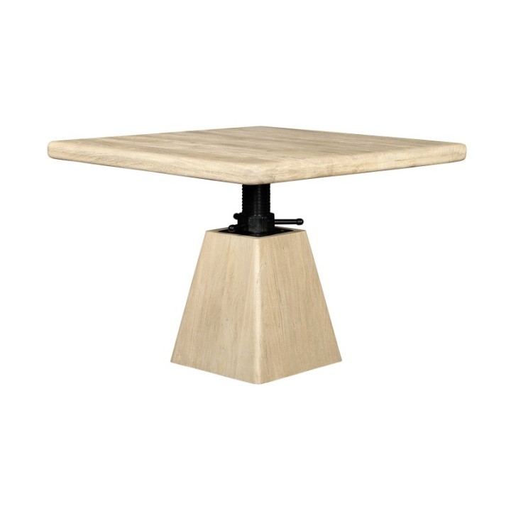 Table en acacia massif modulable en hauteur ARCHIMÈDE