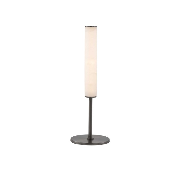 Lampe à poser en albâtre et métal MONTAIGNE