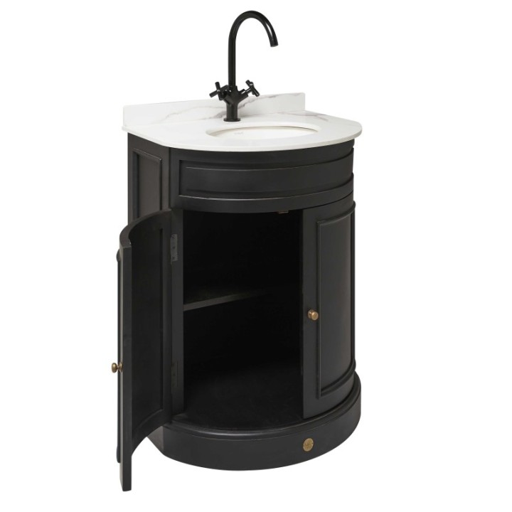 Meuble lavabo mini Hausmann noir