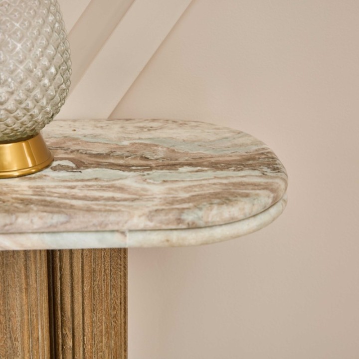 Console en bois massif et marbre BUREN