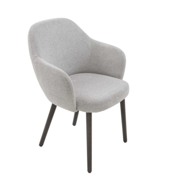 Lot de 2 Fauteuils de table Ernest gris