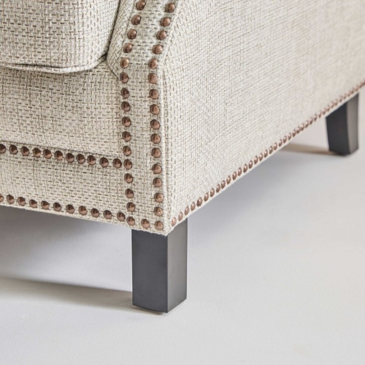Fauteuil Hector tramé lin