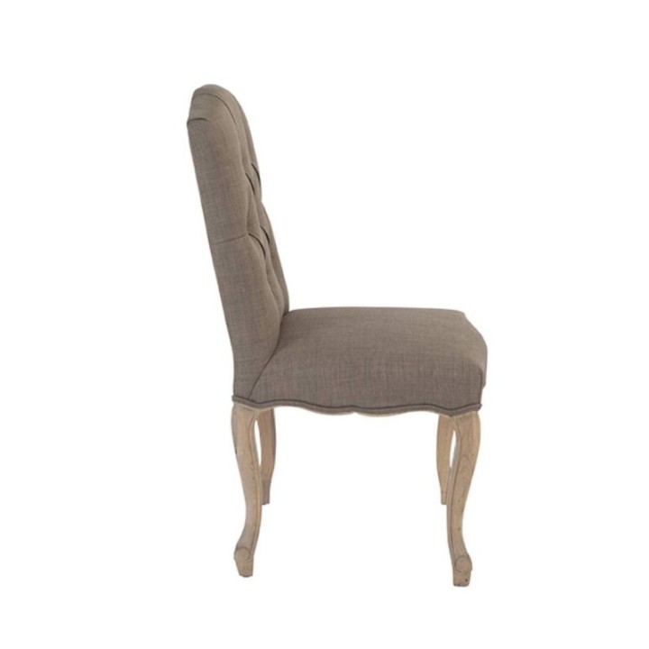 Chaise en tissu taupe ARLÉSIENNE