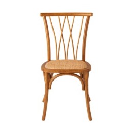 Lot de 2 chaises en chêne assise rotin ADELE