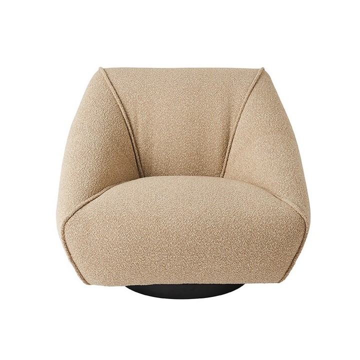 Fauteuil pivotant couleur lin HENRY