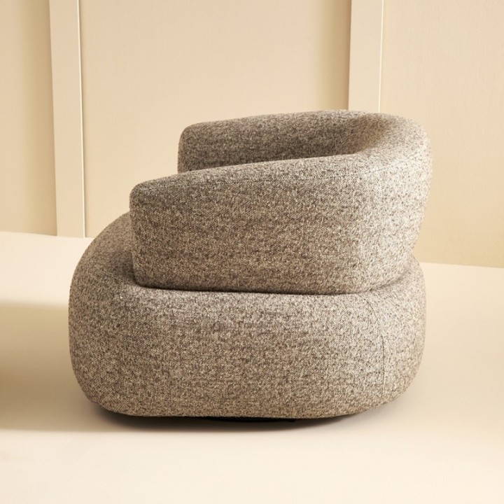 Fauteuil pivotant brun REGIS