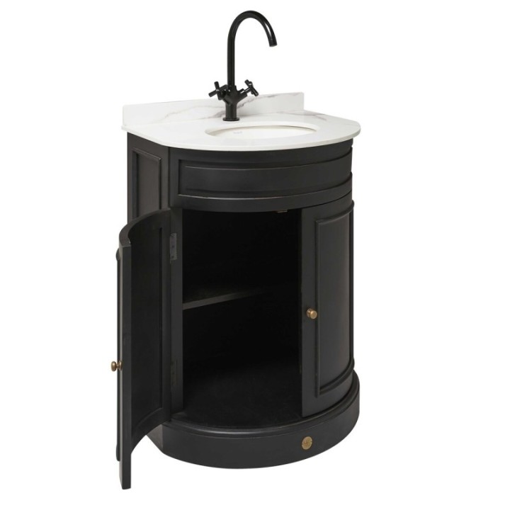 Meuble lavabo mini Hausmann noir