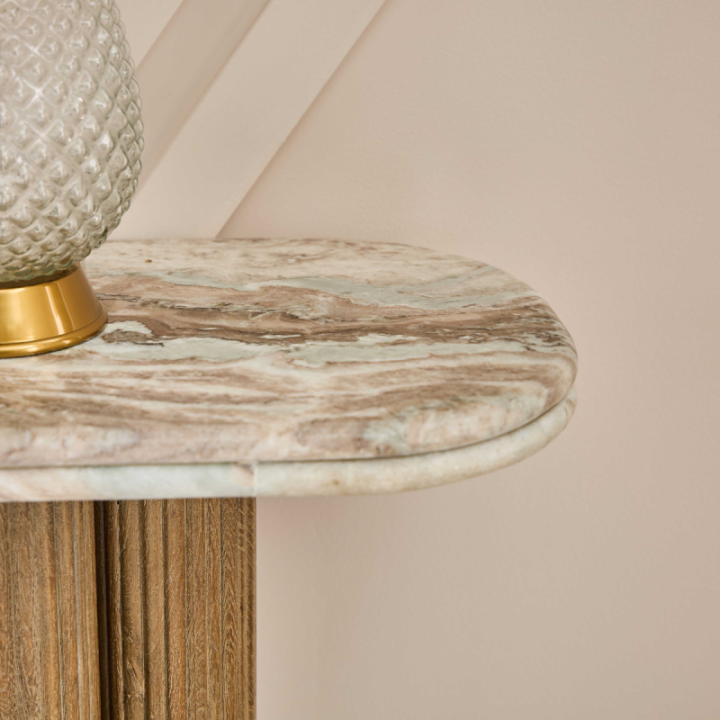 Console en bois massif et marbre BUREN