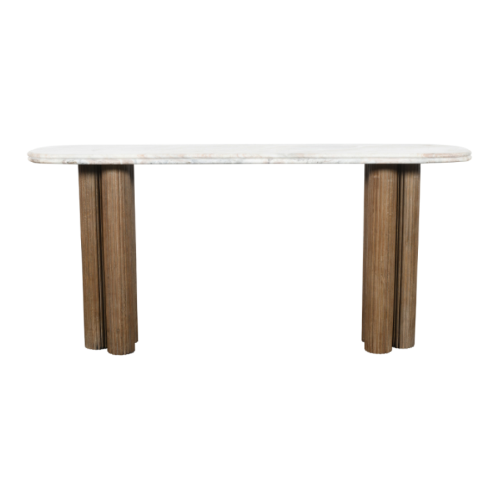 Console en bois massif et marbre BUREN
