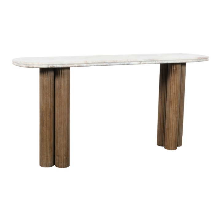 Console en bois massif et marbre BUREN