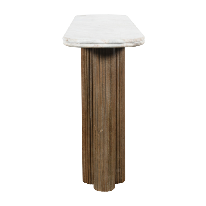 Console en bois massif et marbre BUREN