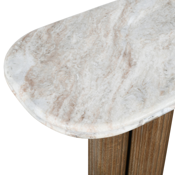 Console en bois massif et marbre BUREN