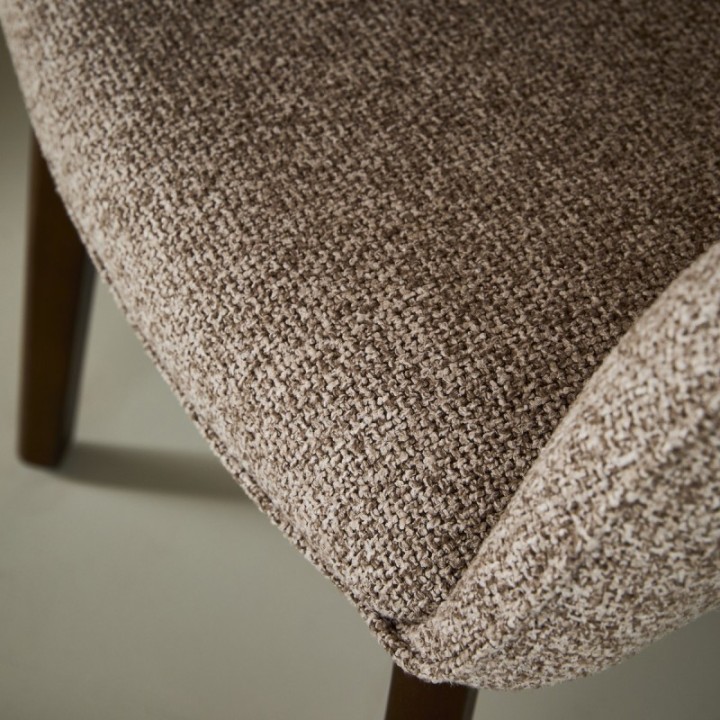 Lot de 2 chaises avec accoudoirs tapissée beige KARL