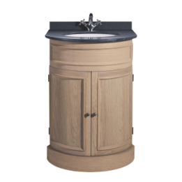 Meuble de lavabo en chêne oxydé mini HAUSSMANN