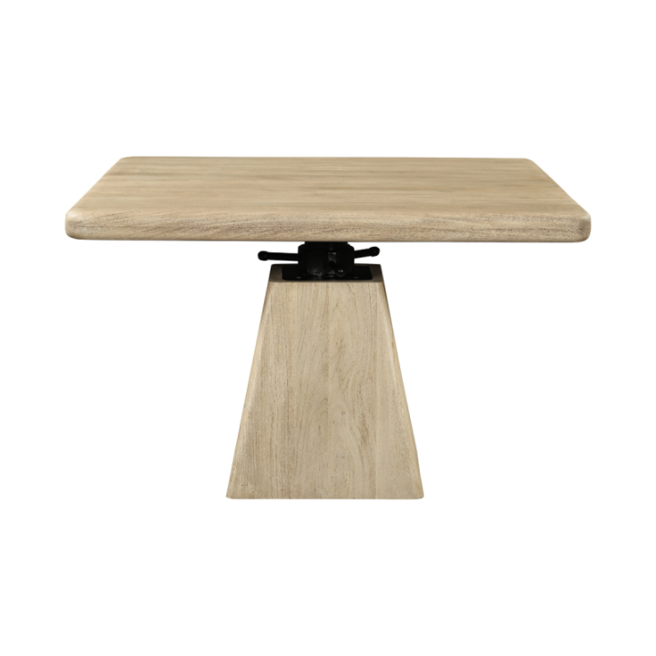 Table en acacia massif modulable en hauteur ARCHIMÈDE